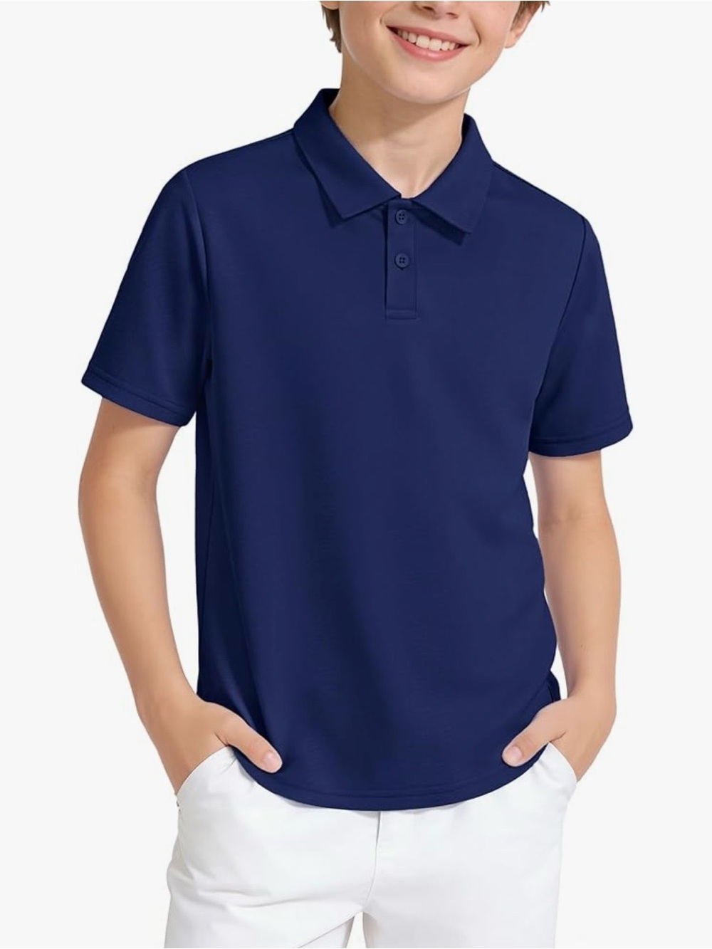 Izod Boys Navy Short-Sleeve Polo Shirt